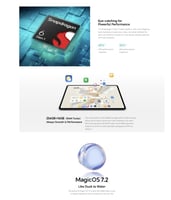 باد 9 من هونر ذاكرة 256 جيجا رام 16 رمادي