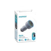 شاحن سيارة موماكس بثلاث منافذ منفذ USB ومنفذين USB...