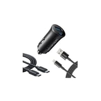 انكر - شاحن سيارة مدمج بقوة 30 واط كيبل لايتنينق ت...