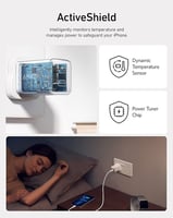 شاحن جداري انكر 40 واط بمنفذين بي دي أبيض