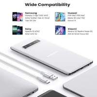 كابل يوجرين من USB إلى USB-C مضفر بطول 2 م (أبيض)