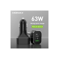 شاحن سيارة موماكس 45 واط بتقنية ال PD مخرجين لون ا...