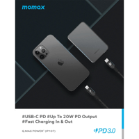 شاحن متنقل موماكس كيو ماج ميغناطيسي لاسلكي 10000mA...