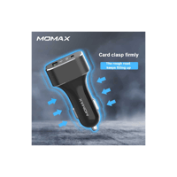 شاحن سيارة موماكس 45 واط بتقنية ال PD مخرجين لون ا...