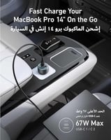 شاحن سيارة من انكر بمنفذين بي دي ومنفذ يو اس بي 67...