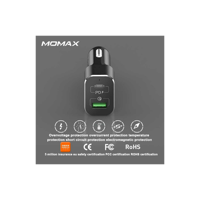 شاحن سيارة موماكس 45 واط بتقنية ال PD مخرجين لون ا...