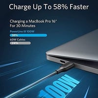 كابل من انكر تايب سي الى تايب سي 60 واط 0,9 متر اس...