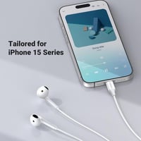 سماعة أذن يوجرين سلكية HiTune بوصلة USB-C - أبيض ض...