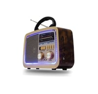 راديو HI-FI بثلاث قنوات FM - AM - SW ذهبي/بني/أسود...