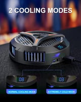 مروحة تبريد مغناطيسي بسرعتين و شاشة LED 7 ألوان مب...