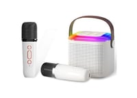 مكبر صوت كاريوكي محمول يعمل بالبلوتوث مع ميكروفوني...