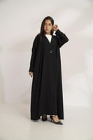 عباية كريب خفيف طبقتين اسود