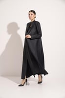 عباية كتان كوله بقيطان بني ع الكم كحلي