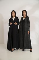 عباية كريب خفيف طبقتين اسود