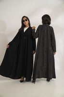 عباية كريب خفيف طبقتين اسود