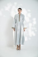 جلابية قطن مشجر كوله وكلفه ع الصدر سماوي