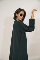 عبايه كريب طبقتين أخضر