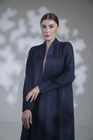 عباية دبل كلوش تفته جاكار كحلي