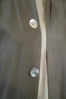 عباية لنن فستان بيج غامق وجاكيت كم حاير مربع -بيج...