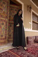 عبايه جاكار طبقتين اسود