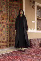 عبايه جاكار طبقتين اسود
