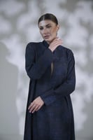 عباية دبل كلوش تفته جاكار كحلي