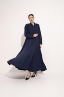 عباية دبل كلوش مطرز كحلي