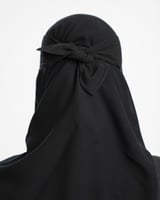 نقاب مغاطين مستقيم اسود