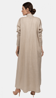 عبايه لنن طبيعي كوله - متوفر بلون البيج و الاسود