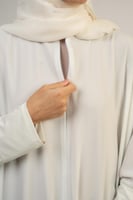 عباية الحج فراشة اوف وايت