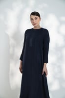 جلابيه كلوش ساده كحلي