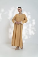 جلابيه مخمل تطريزالصدروالاسوره بيج