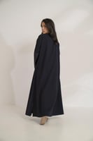 عباية كريب اكمام تفته بقيطان كحلي