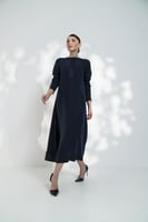 جلابيه كلوش ساده كحلي