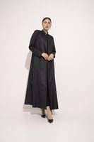 عباية كتان كوله بقيطان بني ع الكم كحلي