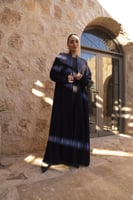 عباية مخمل كحلي قصه الصدر تفتة