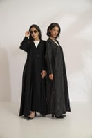 عباية كريب خفيف طبقتين اسود