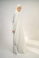 عباية الحج فراشة اوف وايت