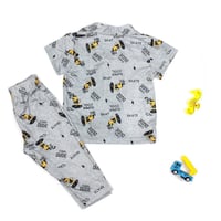 بيجاما أطفال صيفية "ديناصور التزلج"