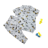 بيجاما أطفال صيفية "ديناصور التزلج"