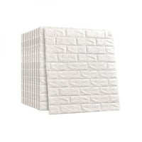 ملصق جداري ثلاثي الأبعاد (قطعة واحدة )- أبيض