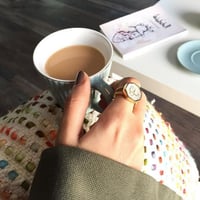 خاتم ملكي مرصع بالزركون البراق للنساء