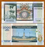 بوروندي فئة 1000 فرنك أنسر إصدار قديم