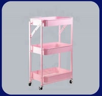 سلة تخزين أواني 3 أدوار بعجلات