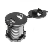 منفذين طبلون USB دائري مع مقياس رقمي بقوة 2.1A بغط...