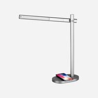 موماكس أضاءة مكتبية مع شاحن لاسلكي لون رمادي