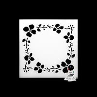 273 - ورق استنسل زخرفة زهور 13سم * 13سم