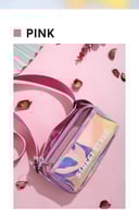 حقيبة جيلي شفافة (وردي)