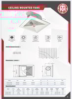 مروحة شفط سقف دكت بلاستيك 28×28 HTM