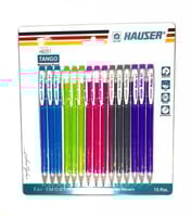 15 قلم ضغاط , 5 الوان مع مساحة هوزر المانيا